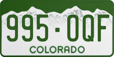 CO license plate 995OQF