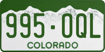 CO license plate 995OQL