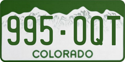 CO license plate 995OQT