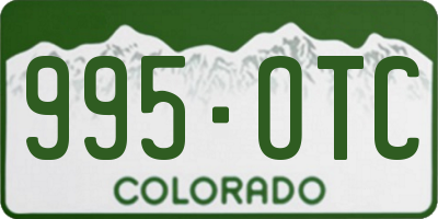 CO license plate 995OTC