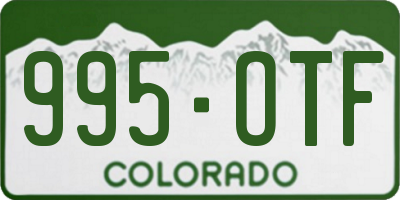 CO license plate 995OTF