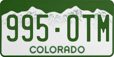 CO license plate 995OTM