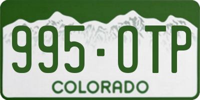 CO license plate 995OTP