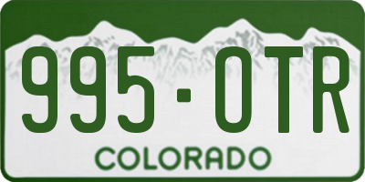 CO license plate 995OTR