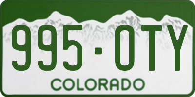 CO license plate 995OTY