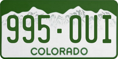 CO license plate 995OUI
