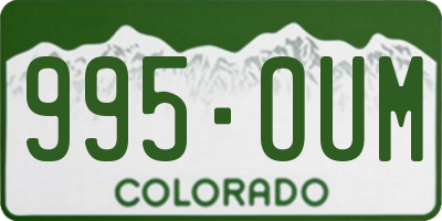 CO license plate 995OUM