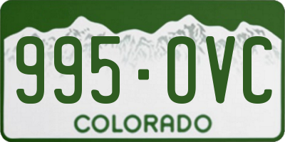 CO license plate 995OVC