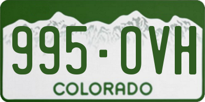 CO license plate 995OVH