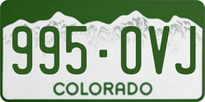 CO license plate 995OVJ