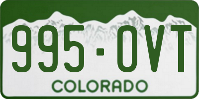 CO license plate 995OVT