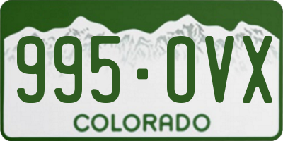 CO license plate 995OVX