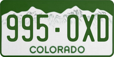 CO license plate 995OXD