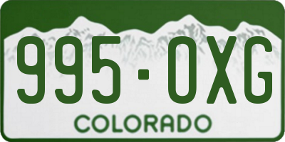 CO license plate 995OXG