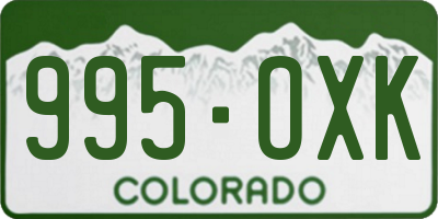 CO license plate 995OXK
