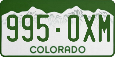 CO license plate 995OXM