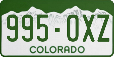 CO license plate 995OXZ