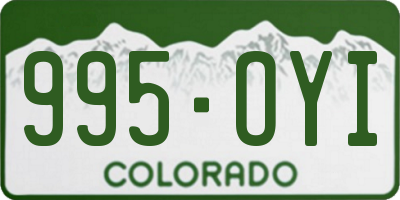 CO license plate 995OYI