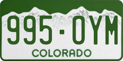 CO license plate 995OYM