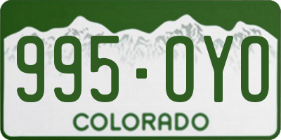 CO license plate 995OYO