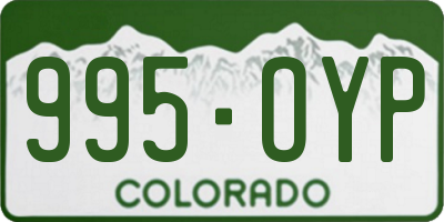CO license plate 995OYP