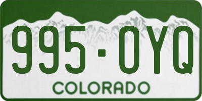 CO license plate 995OYQ