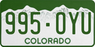 CO license plate 995OYU