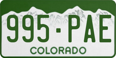 CO license plate 995PAE