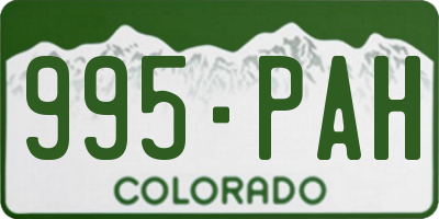 CO license plate 995PAH