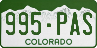 CO license plate 995PAS