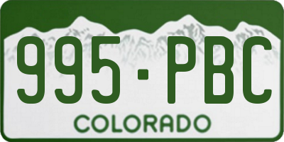 CO license plate 995PBC