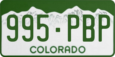 CO license plate 995PBP