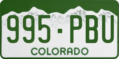 CO license plate 995PBU