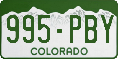 CO license plate 995PBY