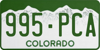 CO license plate 995PCA