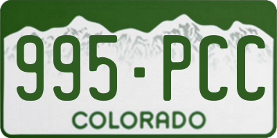 CO license plate 995PCC