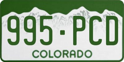CO license plate 995PCD
