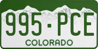 CO license plate 995PCE