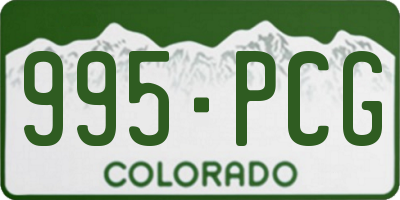 CO license plate 995PCG