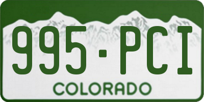 CO license plate 995PCI