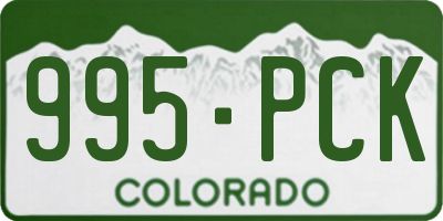 CO license plate 995PCK