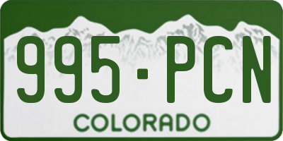 CO license plate 995PCN