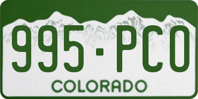 CO license plate 995PCO