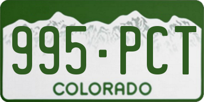 CO license plate 995PCT
