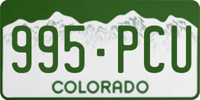 CO license plate 995PCU