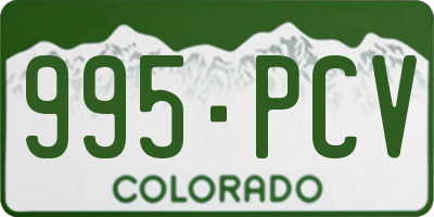 CO license plate 995PCV