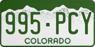 CO license plate 995PCY