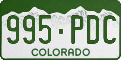 CO license plate 995PDC