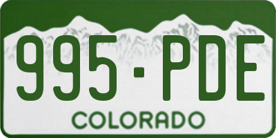 CO license plate 995PDE