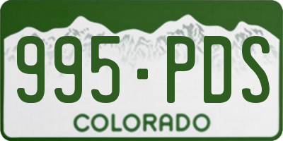 CO license plate 995PDS